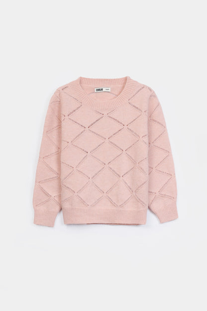 Diamond Knit Pattern Sweater - Cougar Clothing