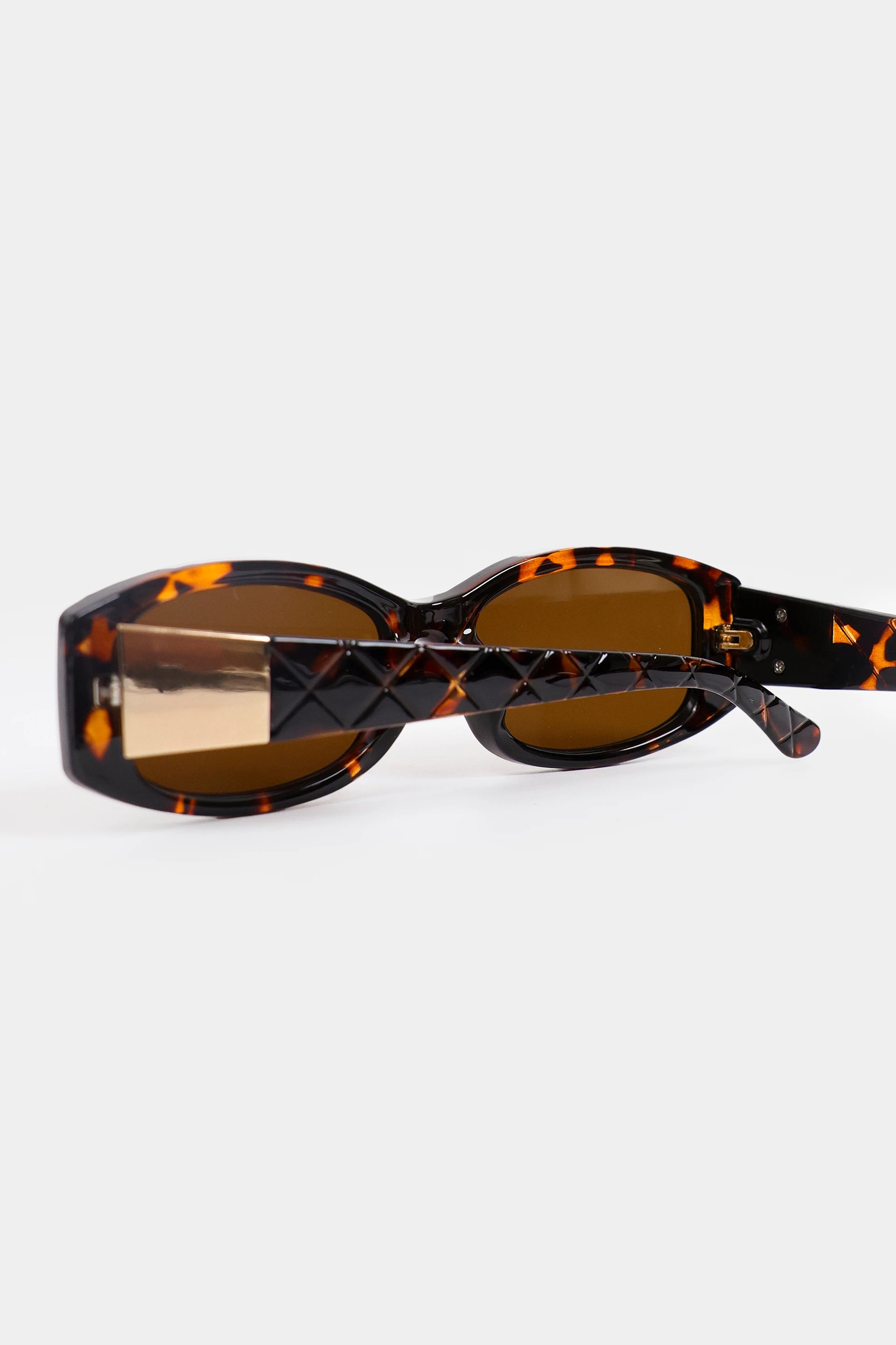 Tortoiseshell Rectangular Fame Sunglasses - Cougar Clothing