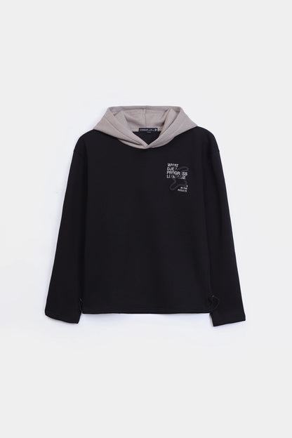 Contrast Hood Fleece Hoodie