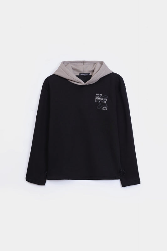 Contrast Hood Fleece Hoodie