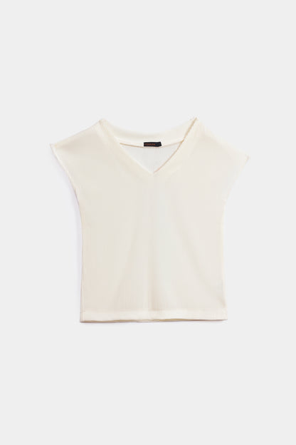 Cap Sleeve Textured Top - Cougar Clothing