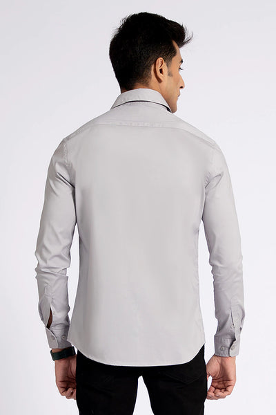 Grey Slim Fit Casual Shirt