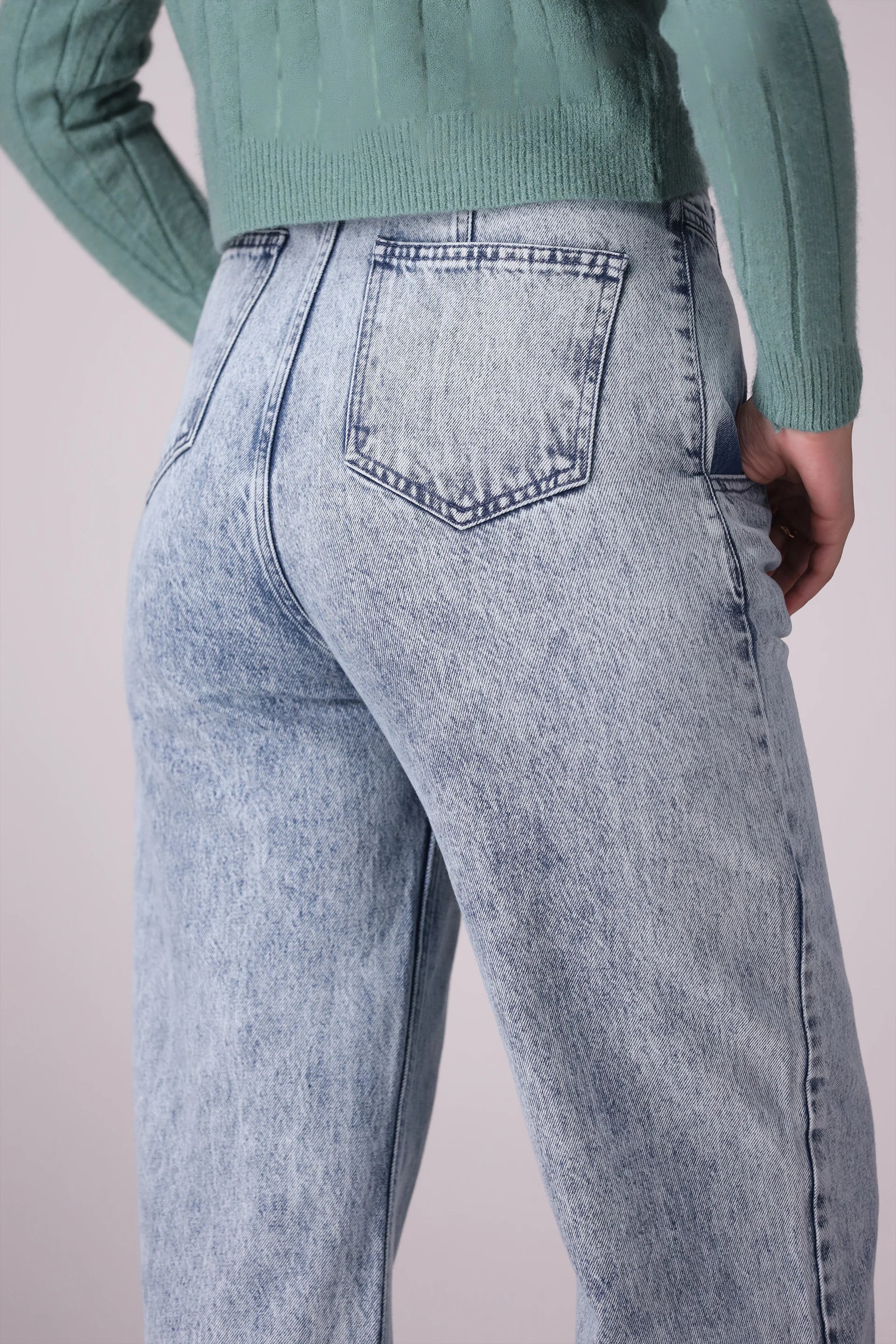 Straight Fit Acid Wash Jeans - Cougar Clothing