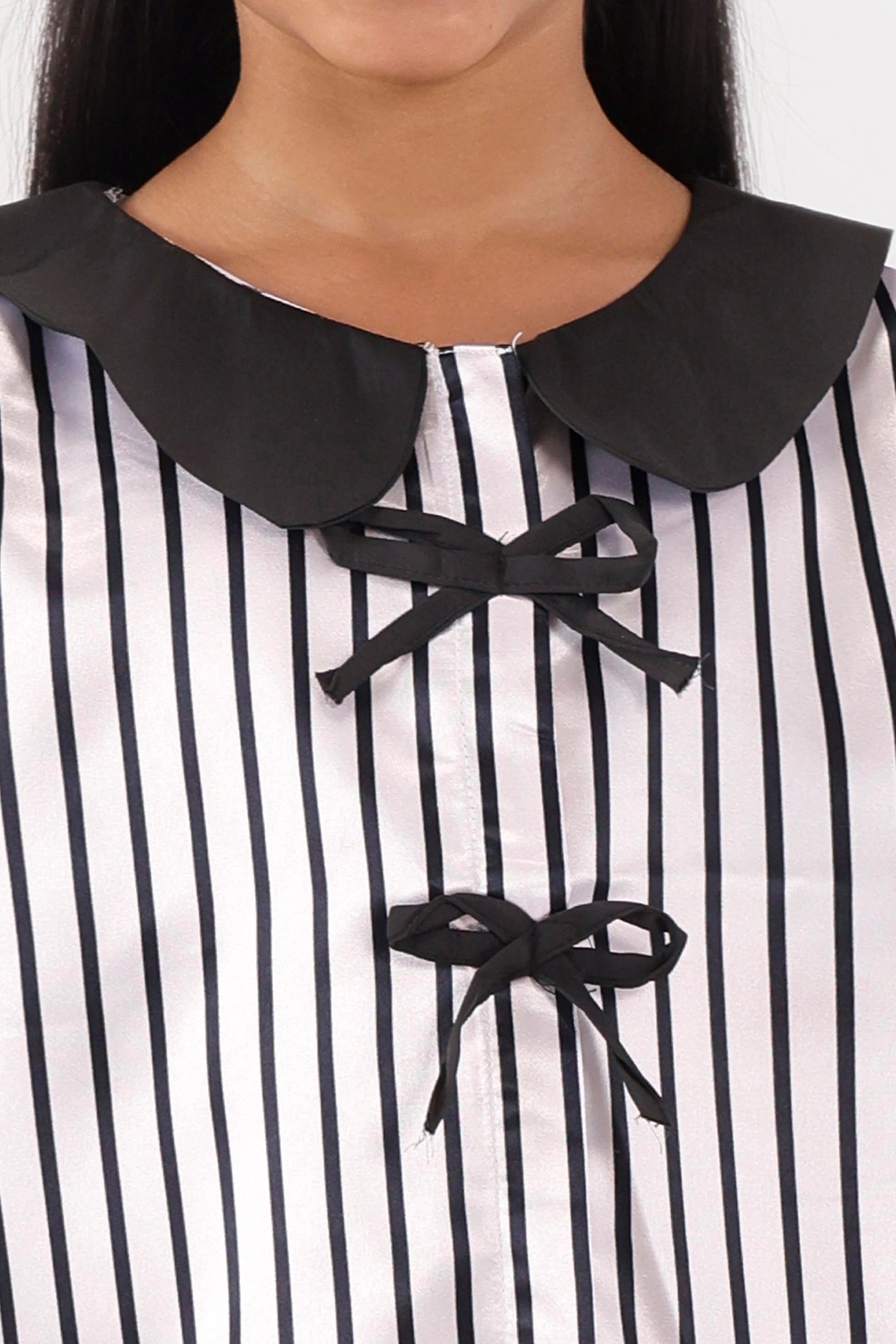 Bow Detailed Striped Top - Cougar Clothing