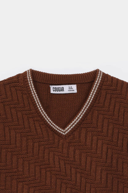 Textured Sweater Vest - Cougar Clothing