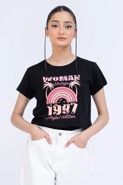 WOMEN Black T-Shirt