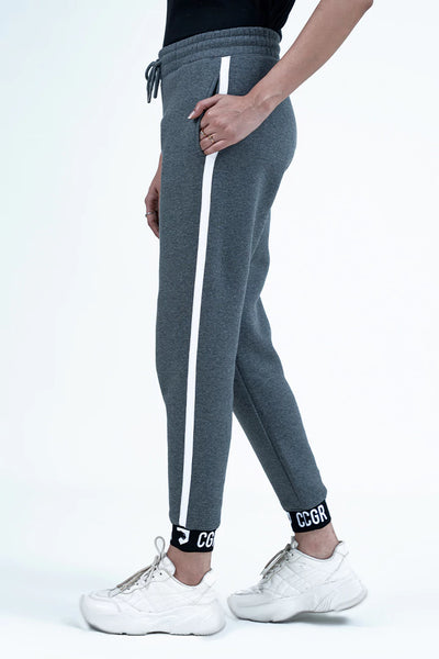 Charcoal Oversized Knitted Jogger Pants