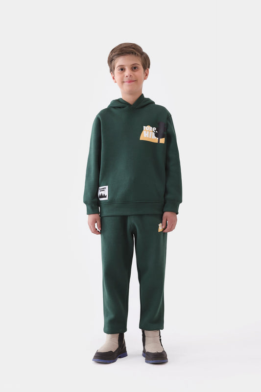 Printed Brushed-Inside Hoodie