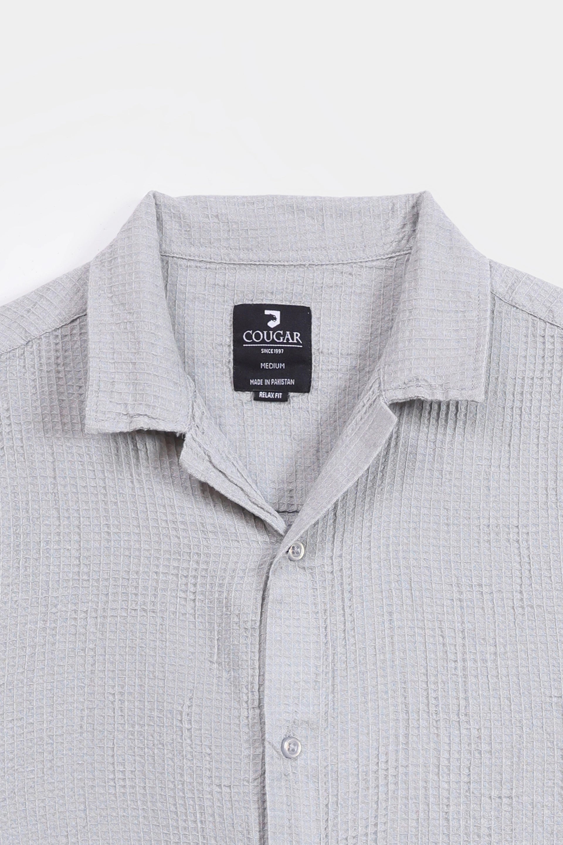 Textured Resort Collar Shirt - Cougar Clothing