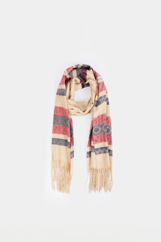 Striped Knitted Shawl - Cougar Clothing