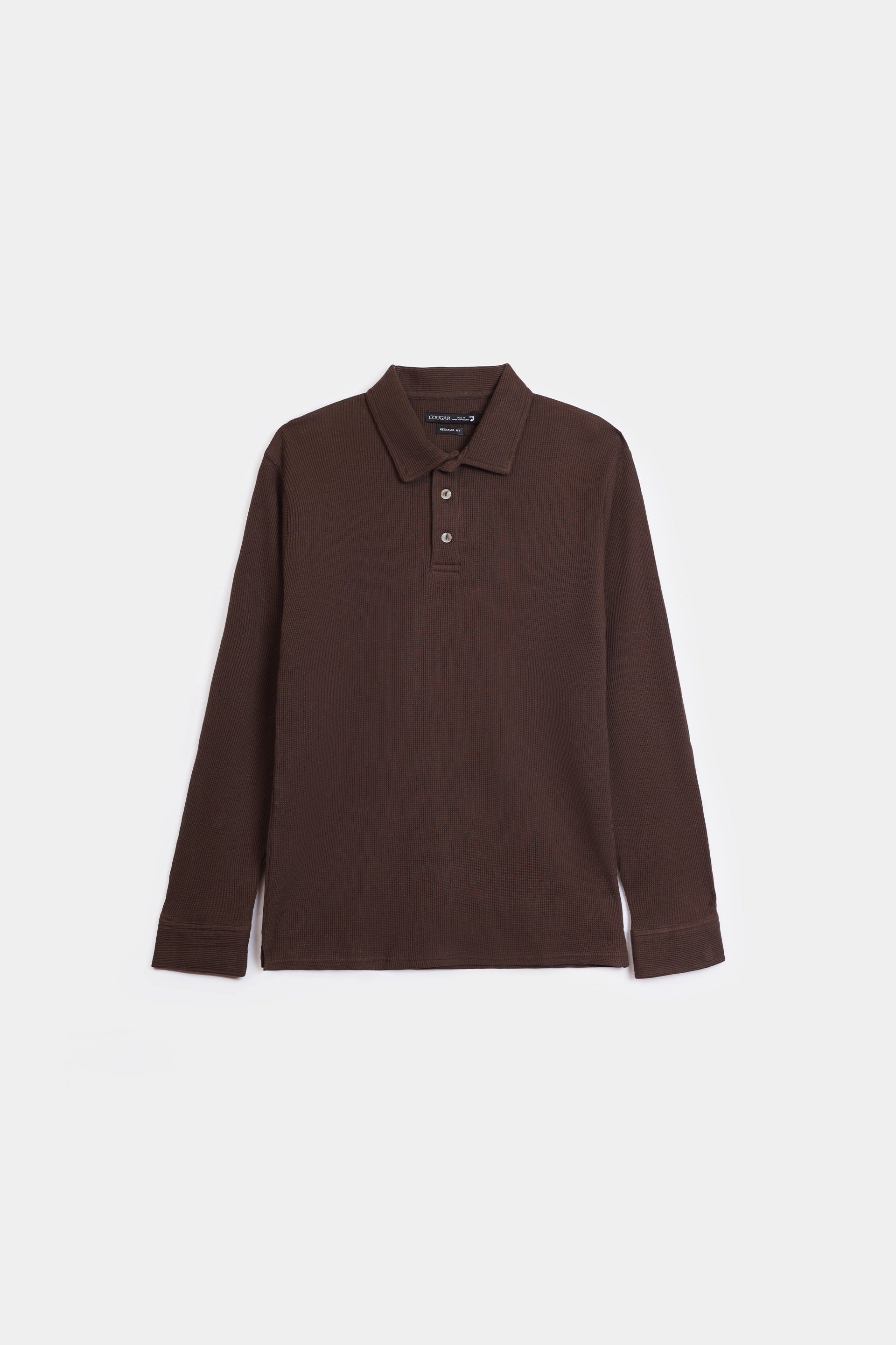 Waffle Knit Polo - Cougar Clothing