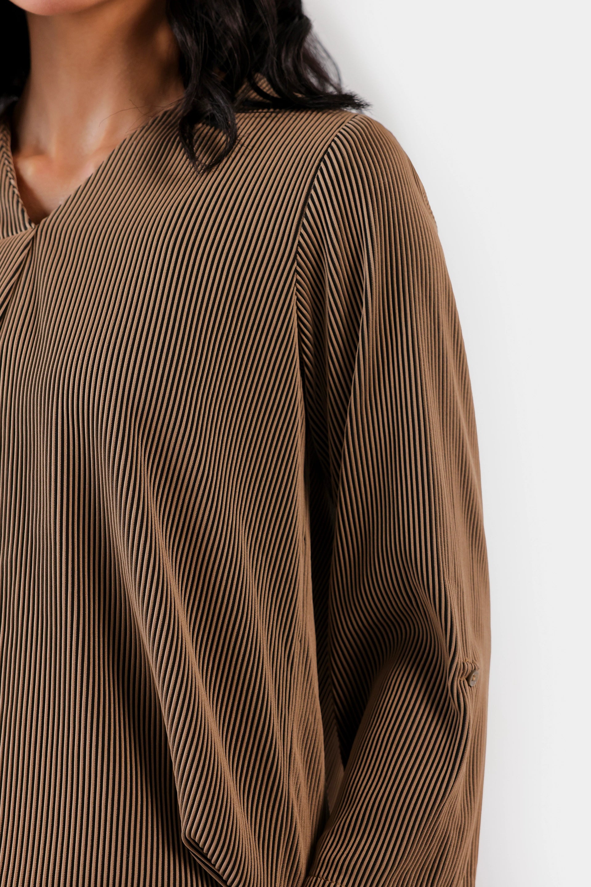 Textured V-neck Top - Cougar Clothing