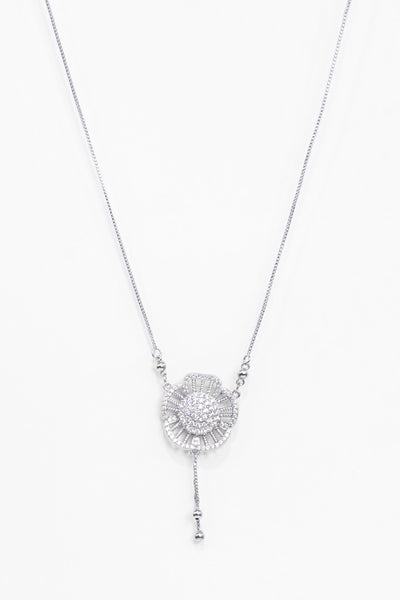 Silver Hanging Pendant Chain Necklace