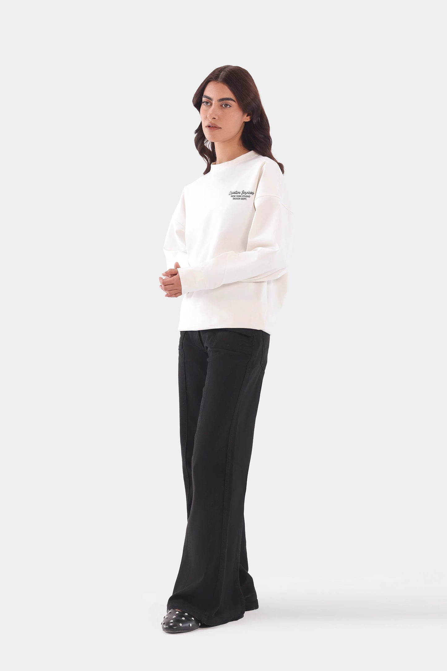 Oversized Back Printed Sweatshirt