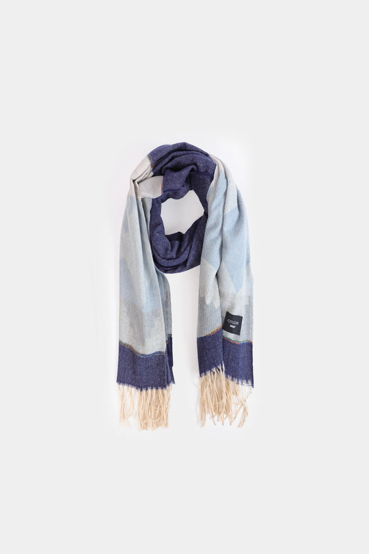 Color Block Knit Shawl