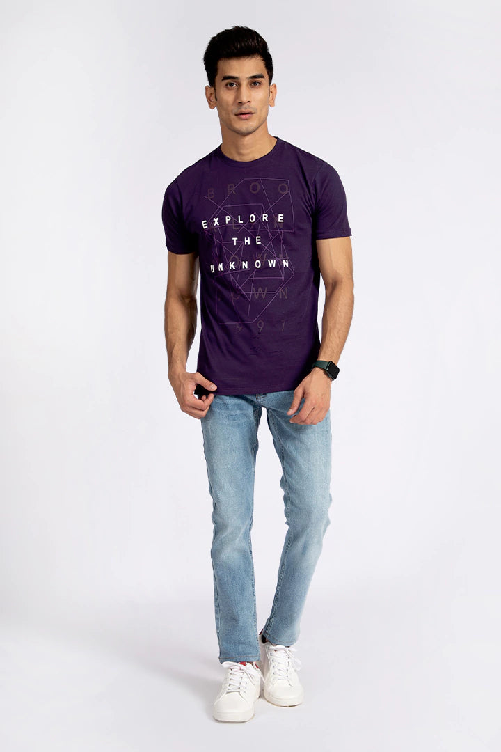 Purple Text T-Shirt