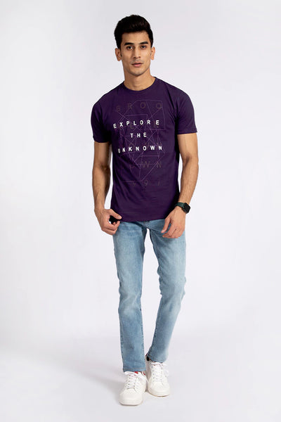 Purple Text T-Shirt