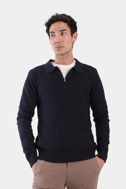 Rib Knit Cable Knit Sweater - Cougar Clothing