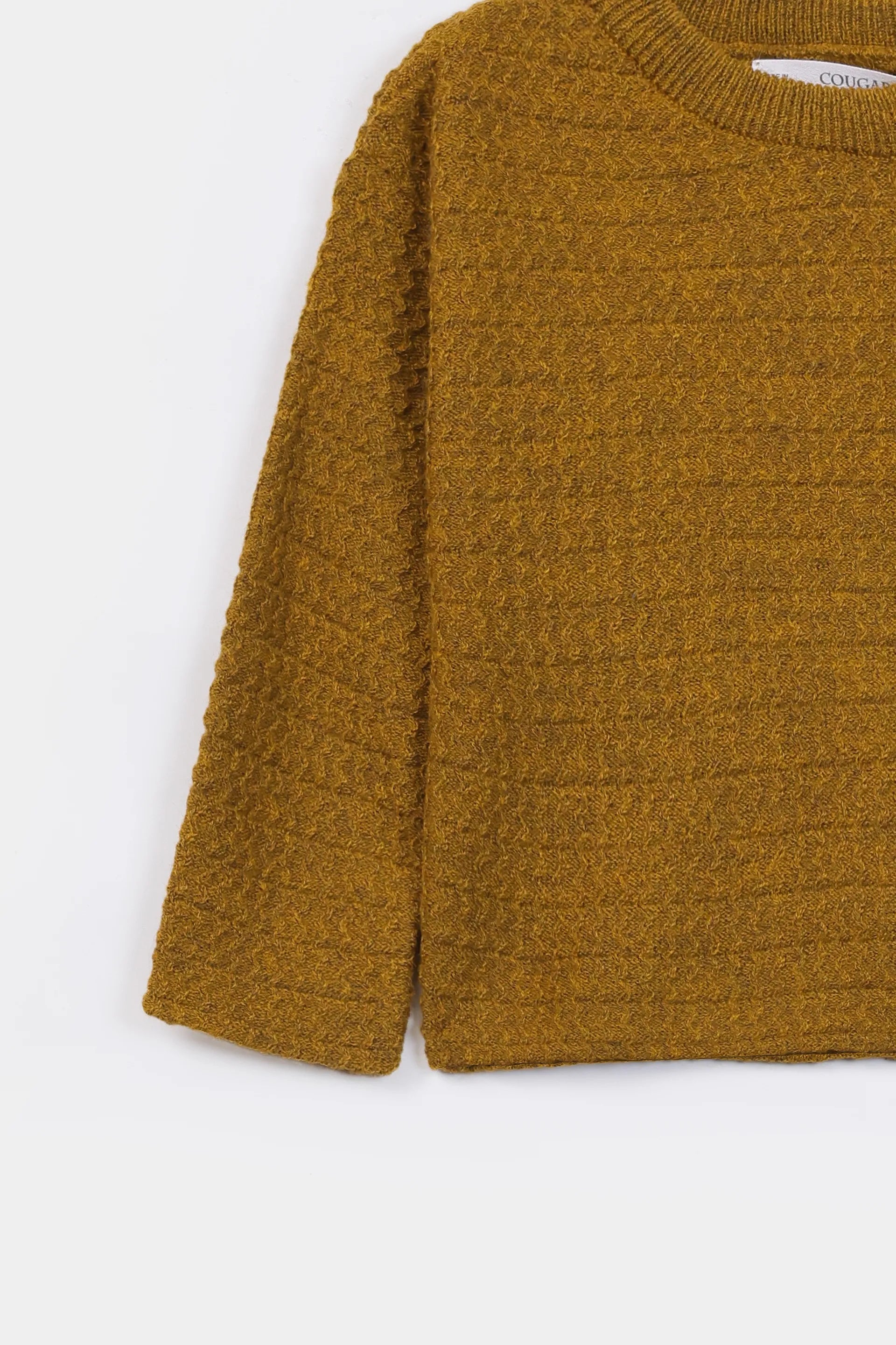 Textured Crew Neck Sweater - Cougar Clothing