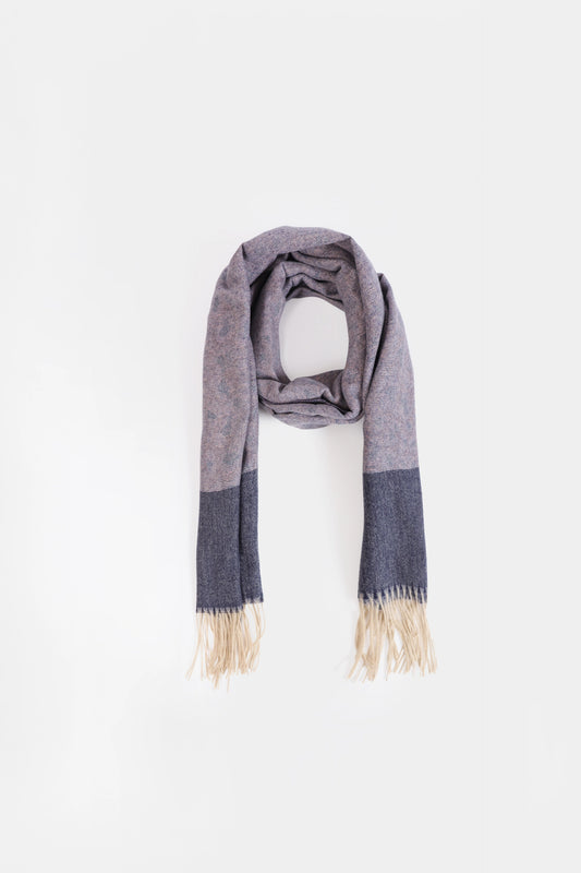 Contrast Accent Knit Shawl