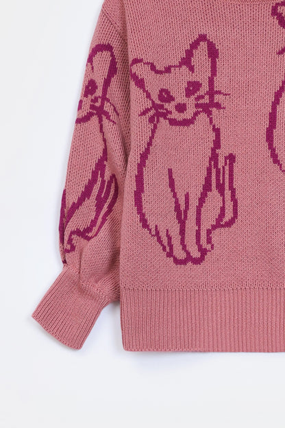 Jacquard Knit Sweater - Cougar Clothing