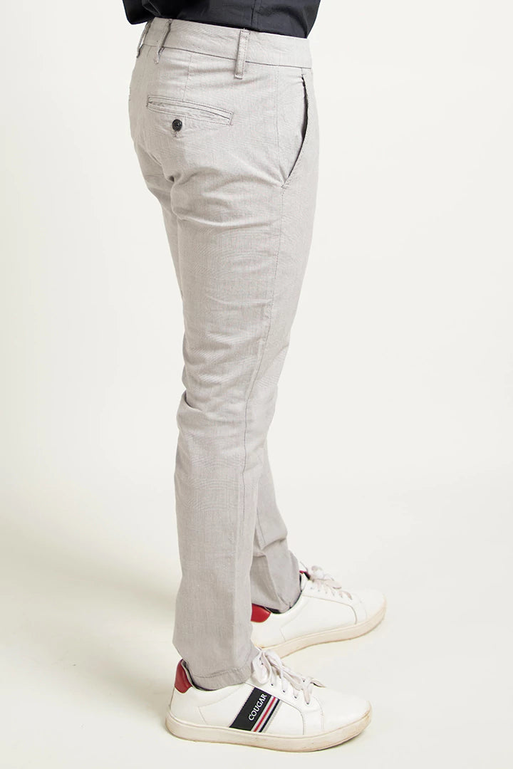 Light Grey Slim Fit Chino Pants