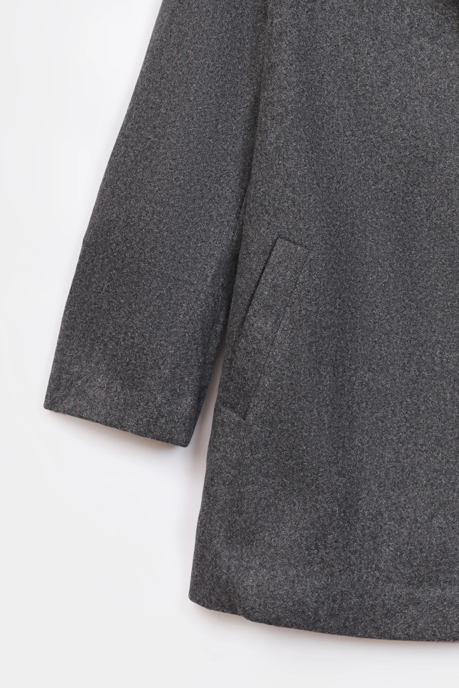 Wool Blend Coat With Lapel Collar - Cougar Clothing