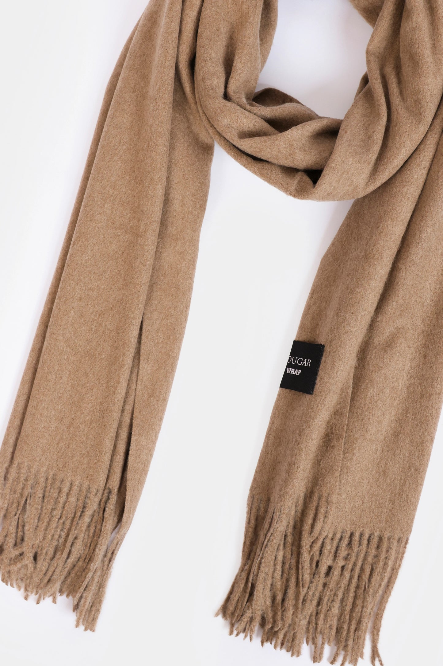 Fringe-Detailed Knit Shawl - Cougar Clothing