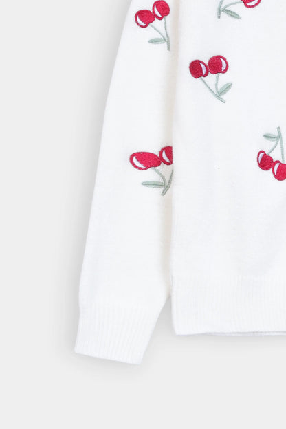 Cherry Pattern Cardigan - Cougar Clothing