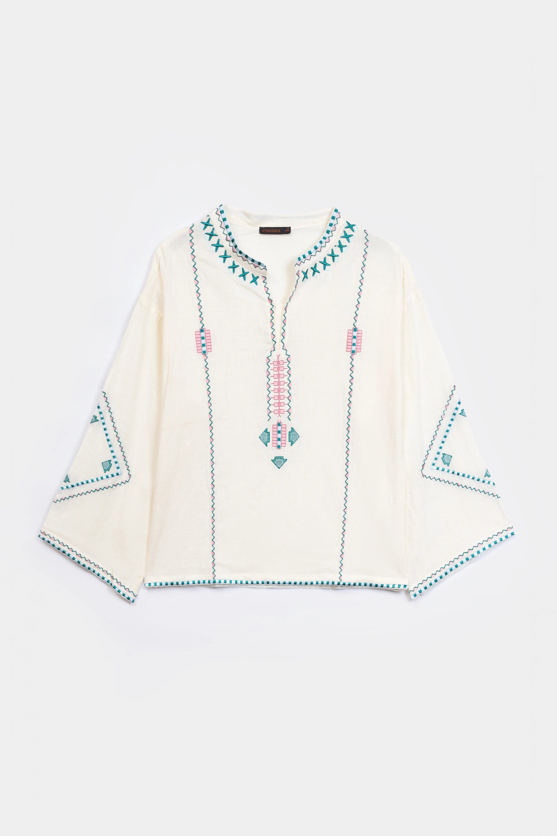 Embroidered Cross-Hatch Tunic - Cougar Clothing