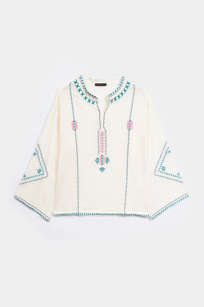 Embroidered Cross-Hatch Tunic - Cougar Clothing