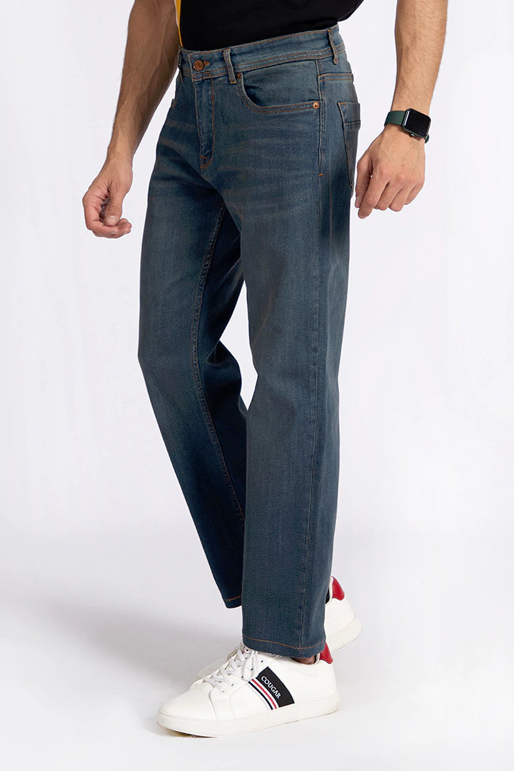 Blue Straight Fit Denim