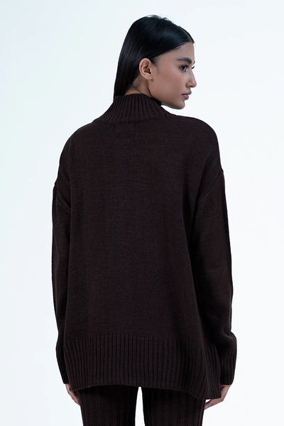 Chocolate Turtleneck Co-Ord Set