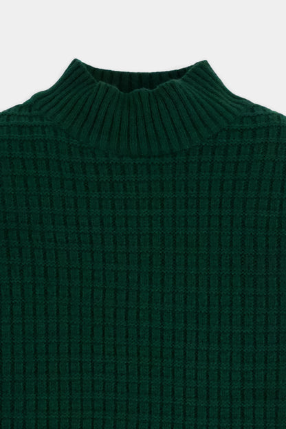 Mock Neck Texture Knit Sweater - Cougar Clothing