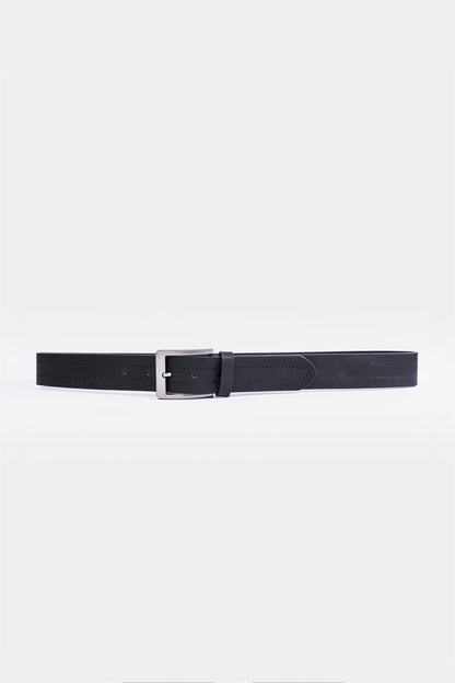Top Stitched Leather Belt - Cougar Clothing
