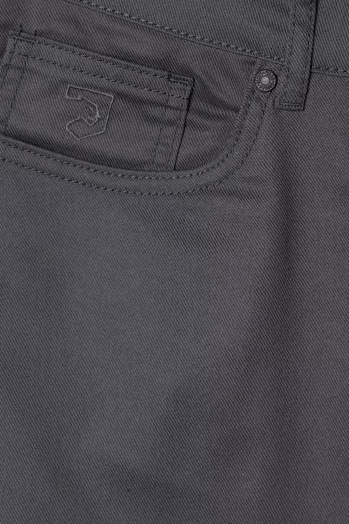 Grey Five Pocket Slim Fit Pants