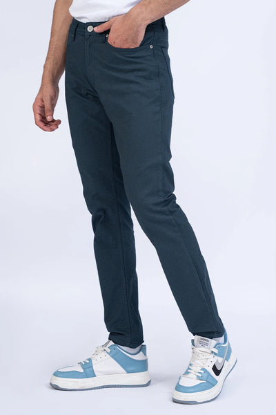 Navy Slim Fit 5 Pocket Pants