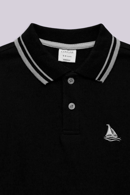 Contrast Striped Polo - Cougar Clothing