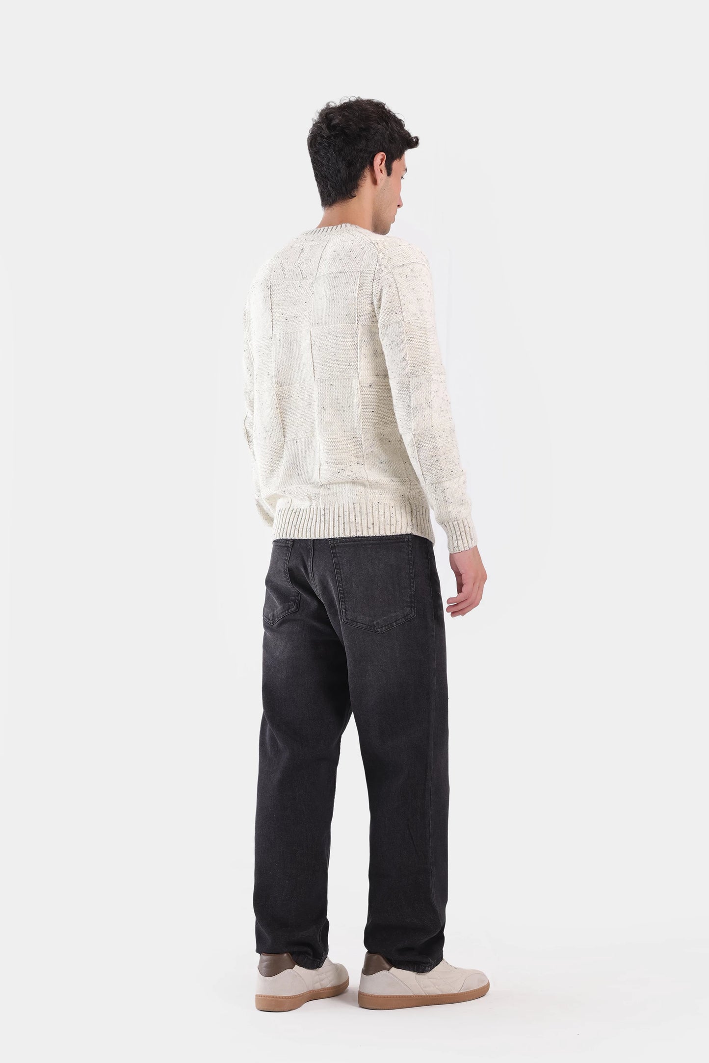 Square Block Knit Sweater - Cougar Clothing