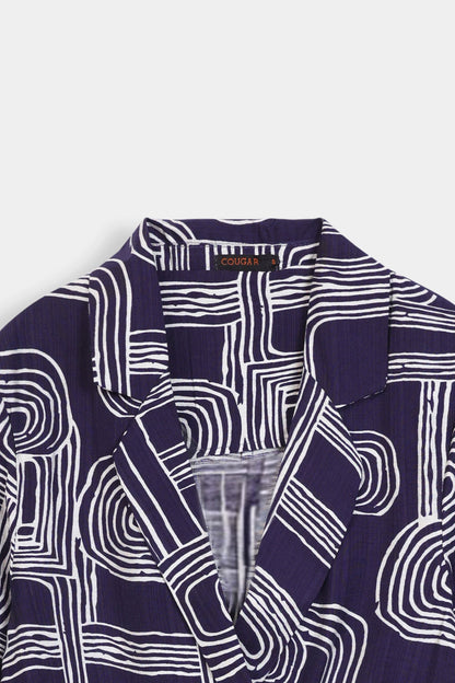 Abstract Printed Blazer