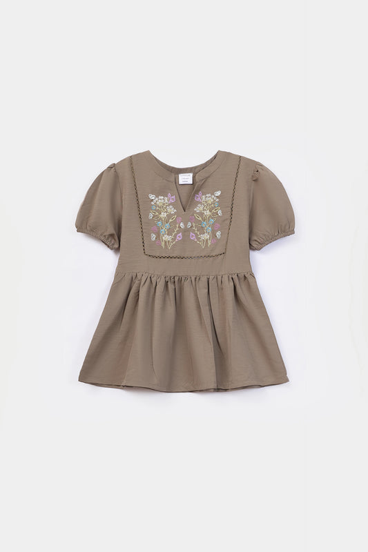 Embroidered Viscose Blend Dress - Cougar Clothing