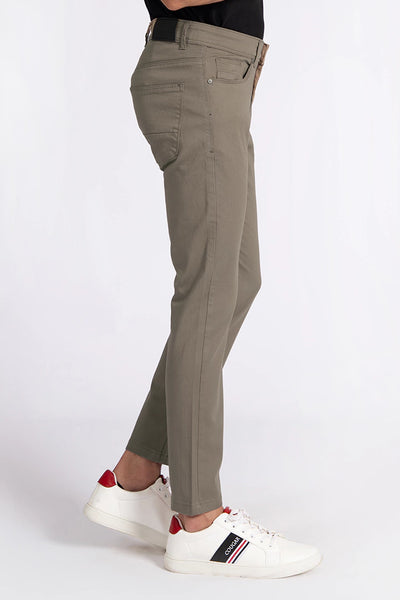 Light Brown Slim Fit Five Pocket Pants