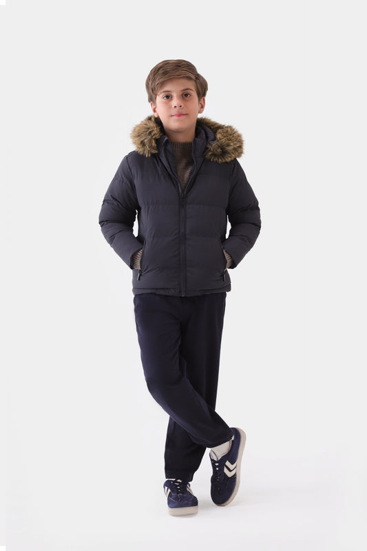 Quilted Faux Fur Jacket