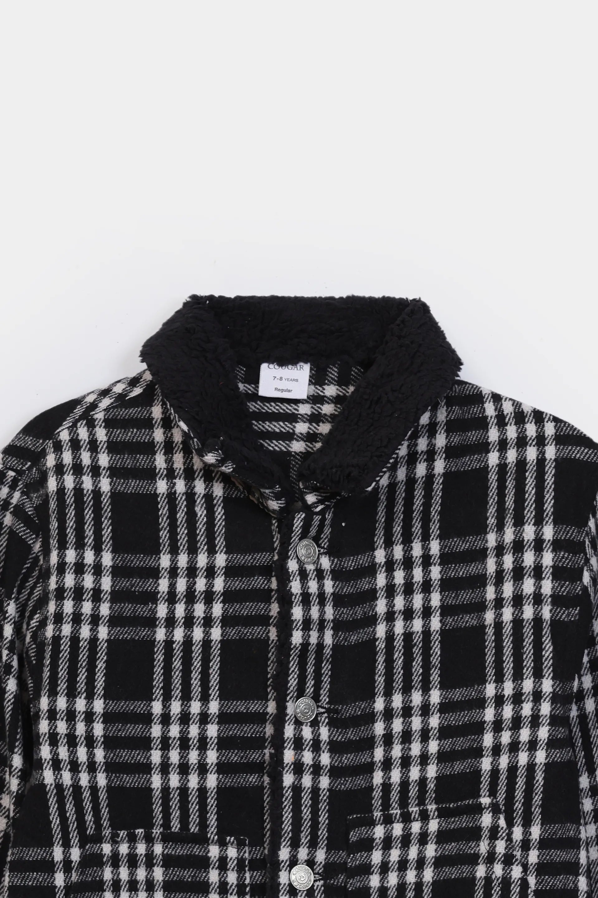 Sherpa Collar Flannel Shacket - Cougar Clothing