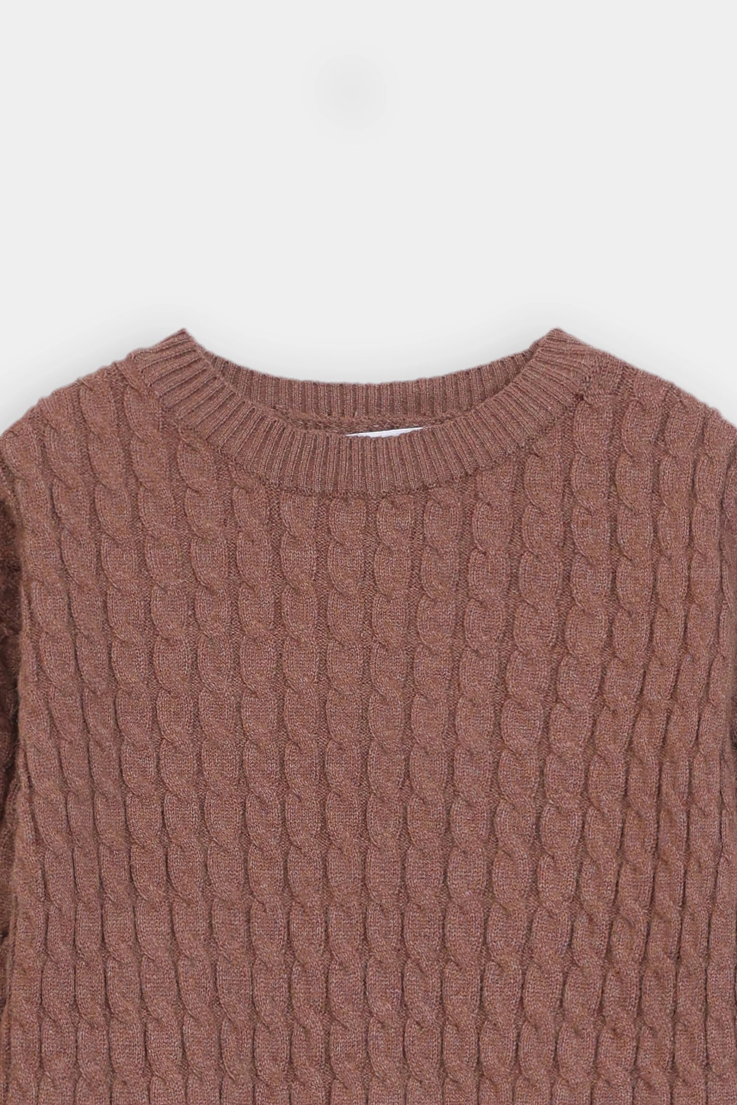 Cable Knit Peplum Sweater