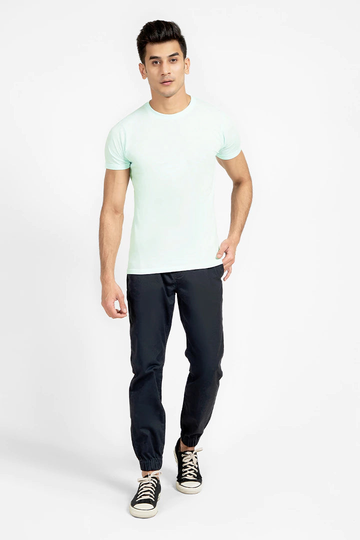 Aqua Round Neck T-Shirt