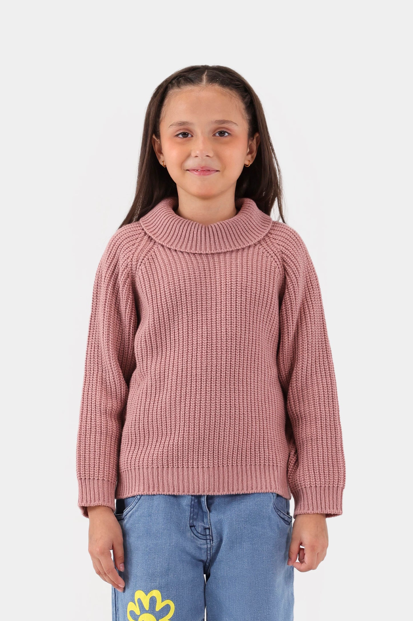 Roll Neck Purl Knit Sweater - Cougar Clothing