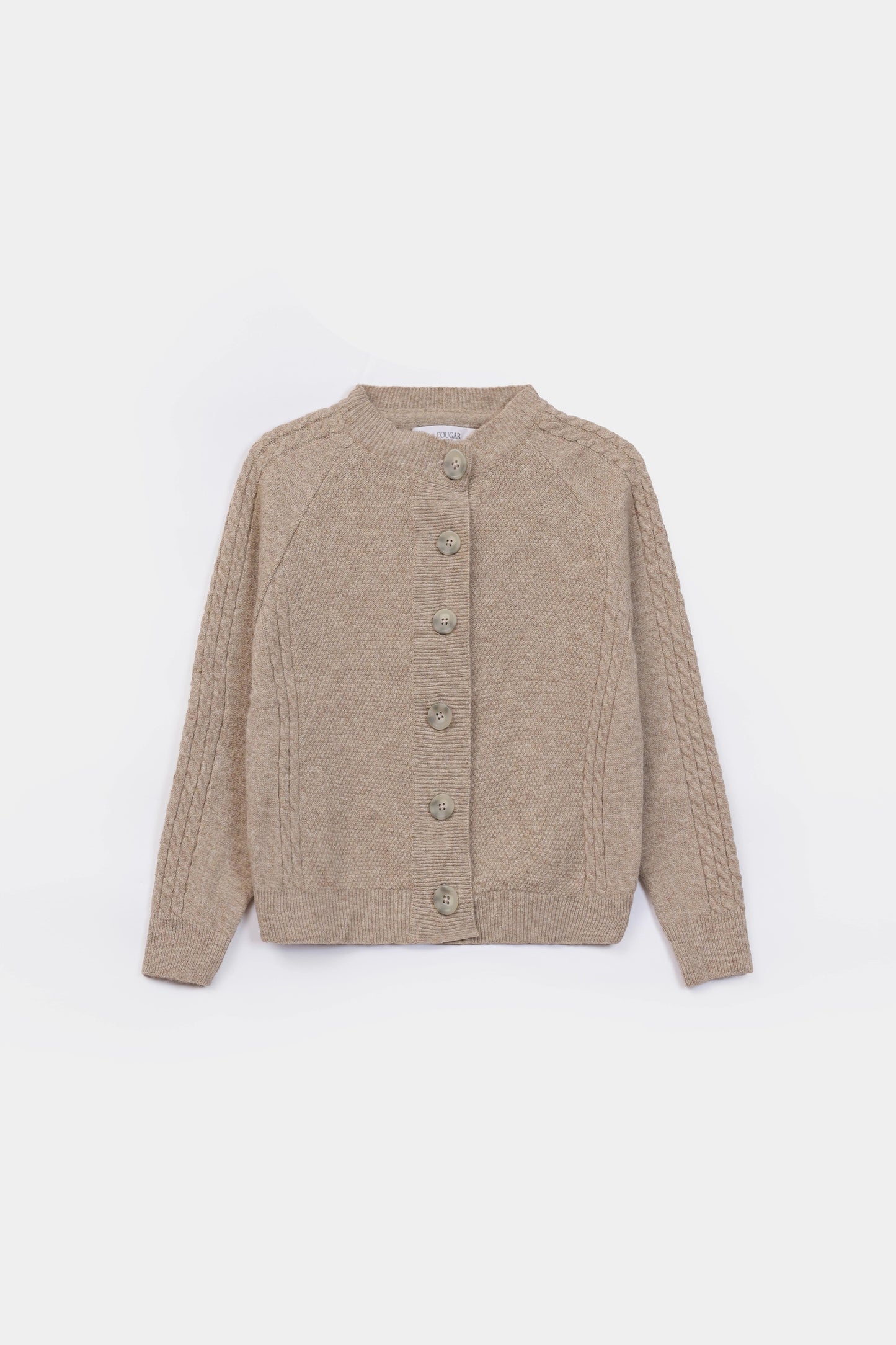 Cable Knit Raglan Cardigan - Cougar Clothing
