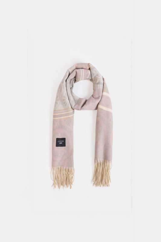 Floral Pattern Knit Shawl