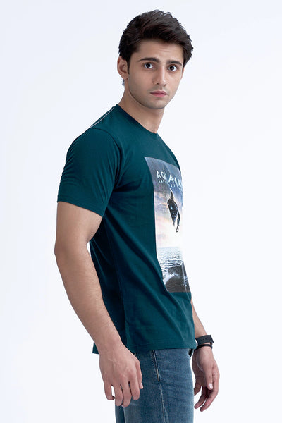 Dark Teal Graphic T-Shirt